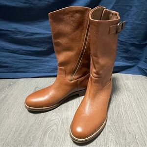 Massimo Dutti Brown Leather Boots
